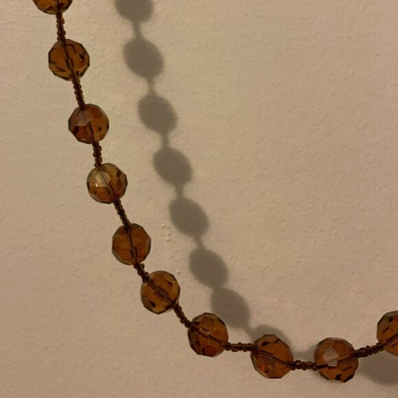 Brown Bead Necklace 38" around - Picture 7 of 8